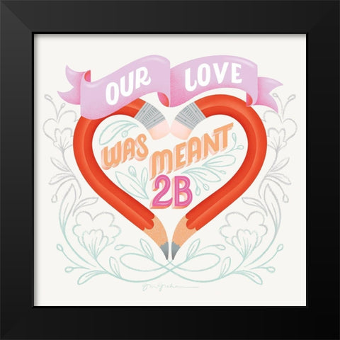 Just My Type VI Black Modern Wood Framed Art Print by Graham, Gia