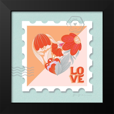 Just My Type VII Black Modern Wood Framed Art Print by Graham, Gia