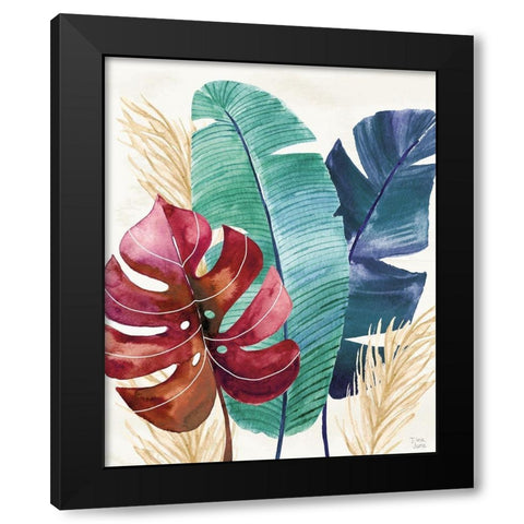 The Tropics III Black Modern Wood Framed Art Print with Double Matting by June, Dina