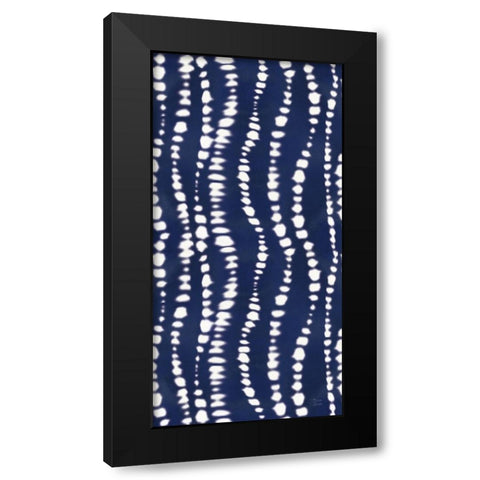 Indigo Splash Pattern IVB Panel Black Modern Wood Framed Art Print with Double Matting by June, Dina