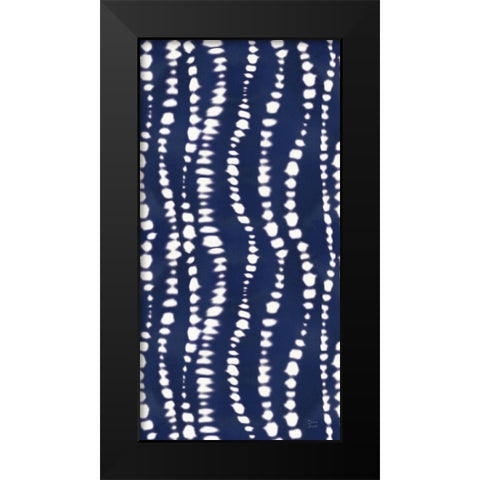 Indigo Splash Pattern IVB Panel Black Modern Wood Framed Art Print by June, Dina