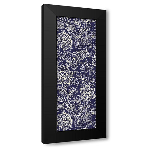 Kala Indigo Panel I Black Modern Wood Framed Art Print with Double Matting by Schlabach, Sue