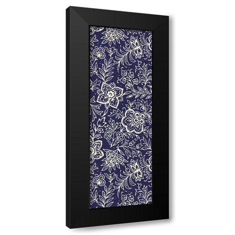 Kala Indigo Panel II Black Modern Wood Framed Art Print with Double Matting by Schlabach, Sue