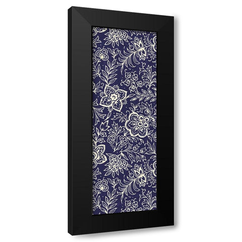 Kala Indigo Panel II Black Modern Wood Framed Art Print by Schlabach, Sue