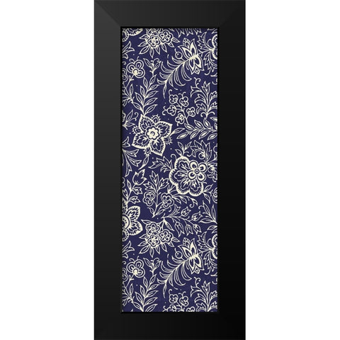 Kala Indigo Panel II Black Modern Wood Framed Art Print by Schlabach, Sue