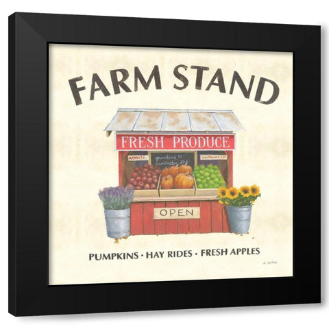 Heartland Harvest Moments II Farm Stand Black Modern Wood Framed Art Print with Double Matting by Wiens, James