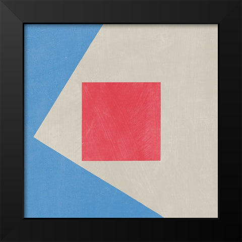 Azure Blue Silk Abstract I Black Modern Wood Framed Art Print by Tillmon, Avery