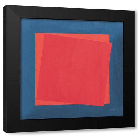 Geo Core Bright Black Modern Wood Framed Art Print by Tillmon, Avery