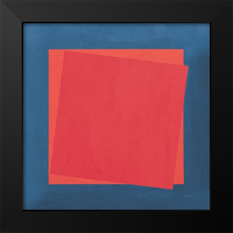 Geo Core Bright Black Modern Wood Framed Art Print by Tillmon, Avery