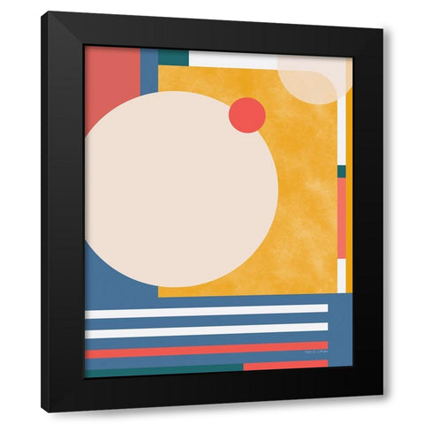 Modern Glam II Vallarta Blue Black Modern Wood Framed Art Print with Double Matting by Gallagher, Megan