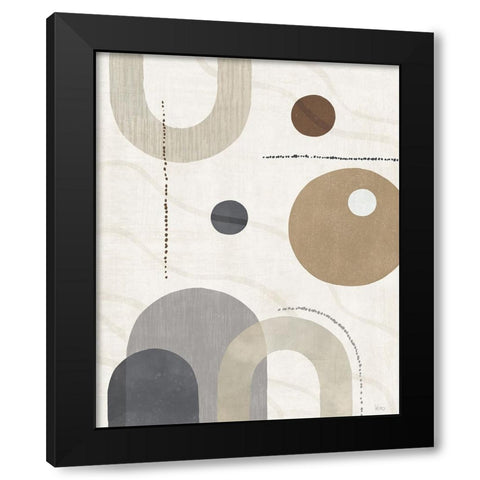 Soft Balance I Neutral Black Modern Wood Framed Art Print with Double Matting by Charron, Veronique