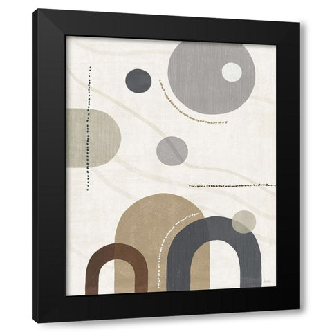 Soft Balance II Neutral Black Modern Wood Framed Art Print with Double Matting by Charron, Veronique