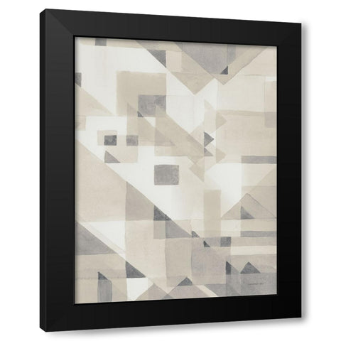 Try Angles IV Neutral Crop Black Modern Wood Framed Art Print by Nai, Danhui