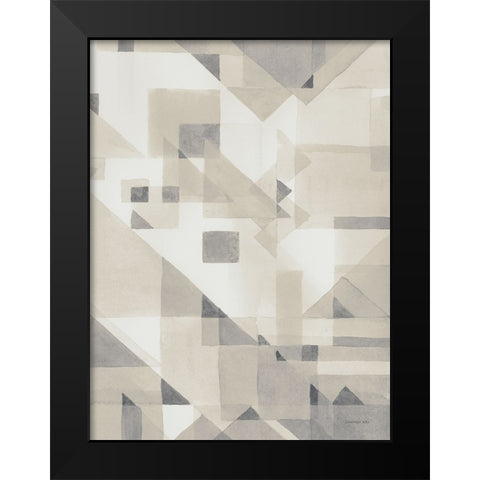 Try Angles IV Neutral Crop Black Modern Wood Framed Art Print by Nai, Danhui