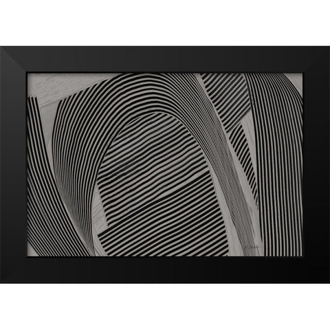 Weaving I Gray Crop Black Modern Wood Framed Art Print by Schick, Mike