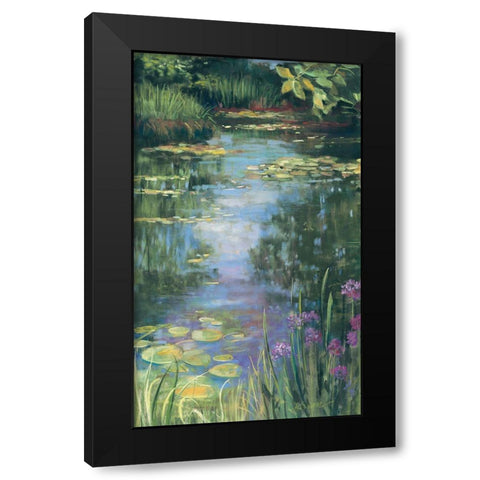 Garden Pond I Black Modern Wood Framed Art Print with Double Matting by Rowan, Carol