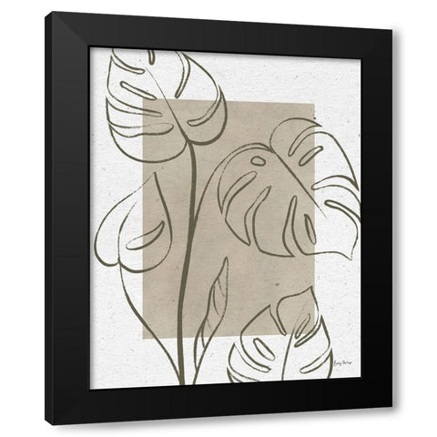 Color Block Balance I Olive Black Modern Wood Framed Art Print with Double Matting by Thorns, Becky