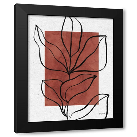 Color Block Balance II Hot Sauce Black Modern Wood Framed Art Print with Double Matting by Thorns, Becky