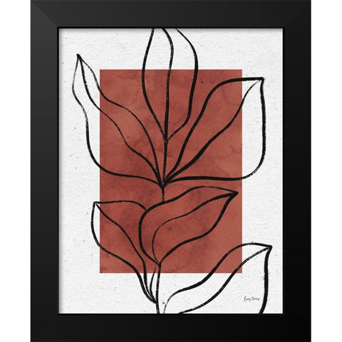 Color Block Balance II Hot Sauce Black Modern Wood Framed Art Print by Thorns, Becky