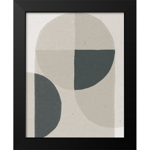 Soft Rain II Dark Gray Black Modern Wood Framed Art Print by Hershey, Moira