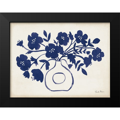 Modern Sodalite Blue II Black Modern Wood Framed Art Print by Zaman, Farida