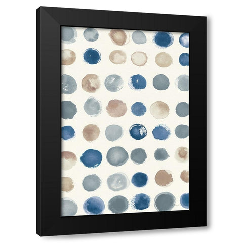 Spot of Rain Vallarta Blue Crop Black Modern Wood Framed Art Print by Novak, Shirley