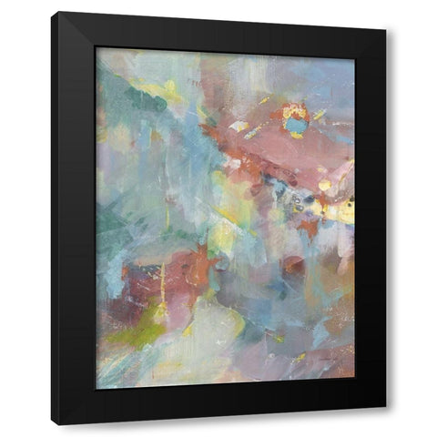 Quasar II Rose Black Modern Wood Framed Art Print by Nai, Danhui