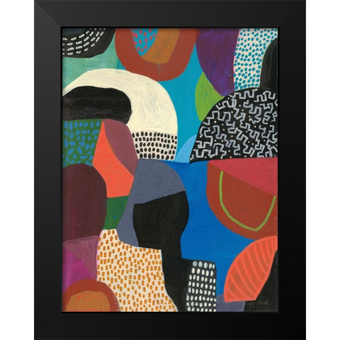 Wait Black Modern Wood Framed Art Print by Warrick, Cheryl