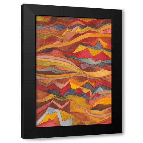 Painted Desert I Black Modern Wood Framed Art Print with Double Matting by Warrick, Cheryl