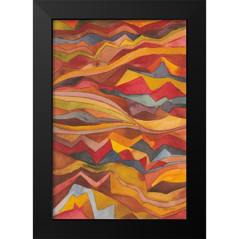 Painted Desert I Black Modern Wood Framed Art Print by Warrick, Cheryl