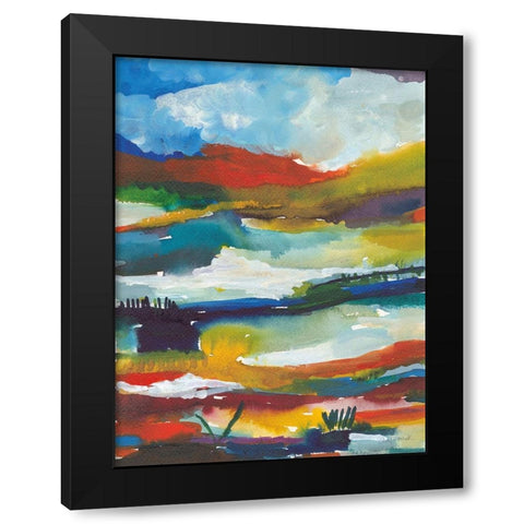 Nocturne I Black Modern Wood Framed Art Print with Double Matting by Warrick, Cheryl