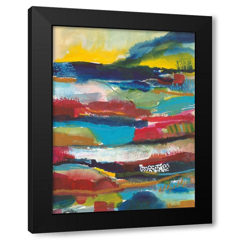 Nocturne II Black Modern Wood Framed Art Print by Warrick, Cheryl