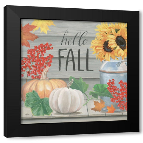 Fall at the Farm V Black Modern Wood Framed Art Print with Double Matting by Wiens, James