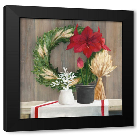 Blooms of the Season Dark Black Modern Wood Framed Art Print with Double Matting by Purinton, Julia