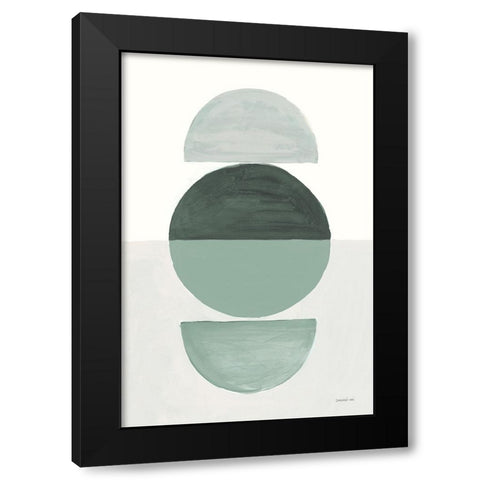 In Between I Eucalyptus Black Modern Wood Framed Art Print with Double Matting by Nai, Danhui