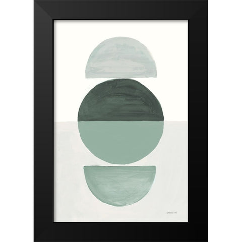 In Between I Eucalyptus Black Modern Wood Framed Art Print by Nai, Danhui