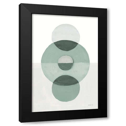 In Between II Eucalyptus Black Modern Wood Framed Art Print with Double Matting by Nai, Danhui