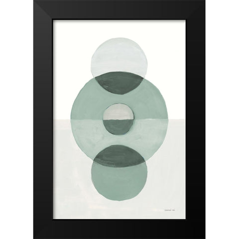 In Between II Eucalyptus Black Modern Wood Framed Art Print by Nai, Danhui