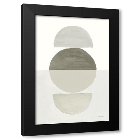 In Between I Neutral Black Modern Wood Framed Art Print with Double Matting by Nai, Danhui