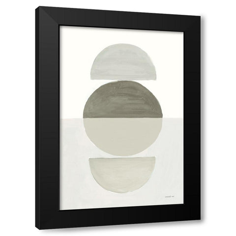 In Between I Neutral Black Modern Wood Framed Art Print by Nai, Danhui