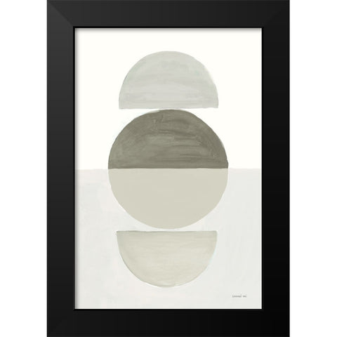 In Between I Neutral Black Modern Wood Framed Art Print by Nai, Danhui