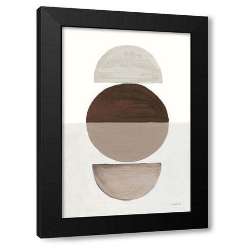 In Between I Earth Black Modern Wood Framed Art Print with Double Matting by Nai, Danhui