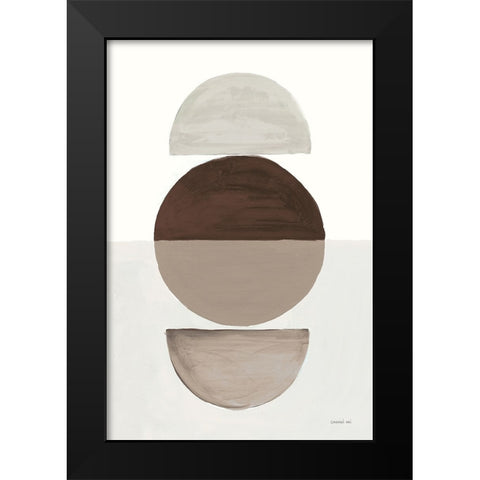 In Between I Earth Black Modern Wood Framed Art Print by Nai, Danhui