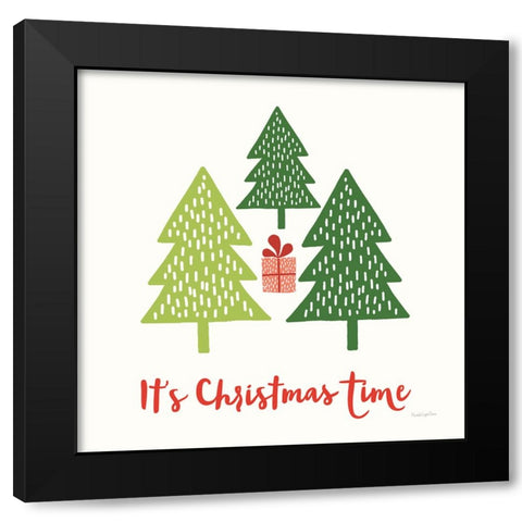 Merry Everything IV Script Black Modern Wood Framed Art Print by Charro, Mercedes Lopez
