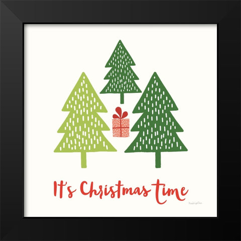 Merry Everything IV Script Black Modern Wood Framed Art Print by Charro, Mercedes Lopez