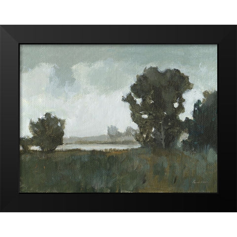 Waterway Black Modern Wood Framed Art Print by Munger, Pamela