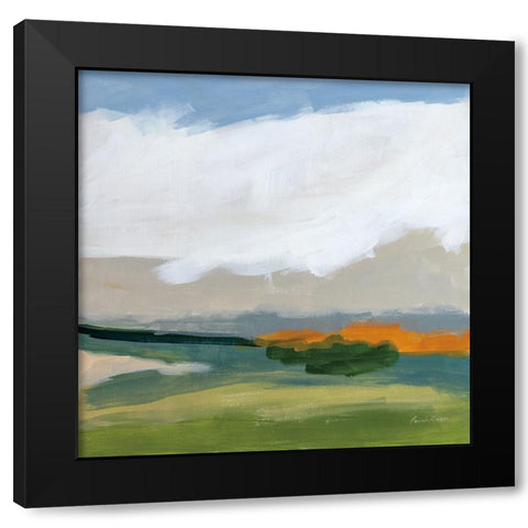 Spring Breeze Black Modern Wood Framed Art Print by Munger, Pamela