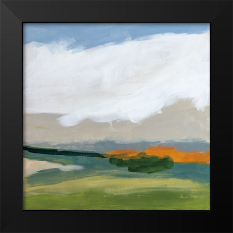 Spring Breeze Black Modern Wood Framed Art Print by Munger, Pamela