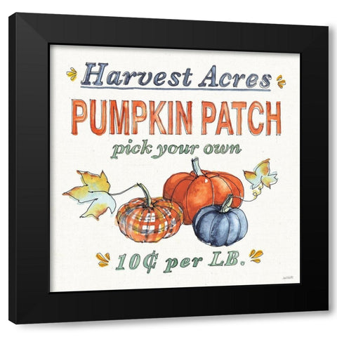 Fall Flair V Black Modern Wood Framed Art Print with Double Matting by Tavoletti, Anne