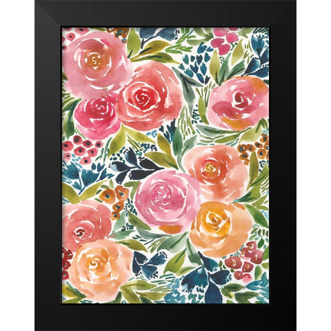 Garden Bliss III Black Modern Wood Framed Art Print by Warrick, Cheryl